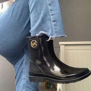 Michael Kors Benji black rain boots